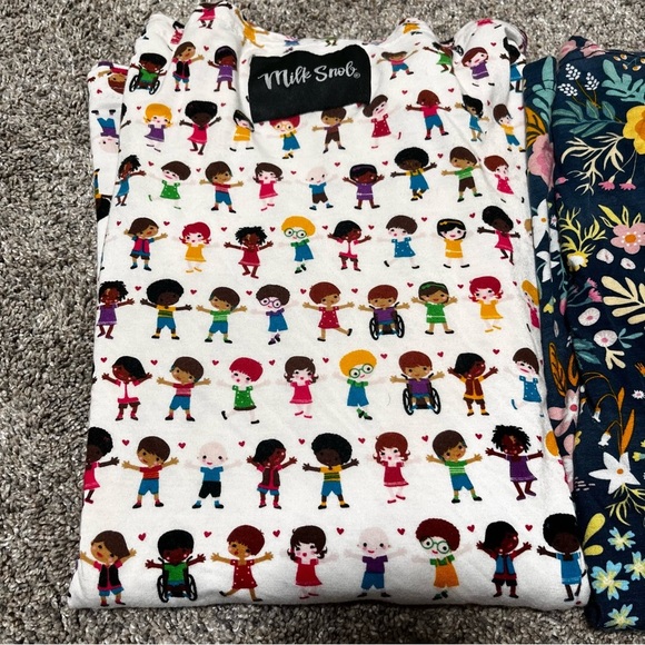 Milk‎ Snob 5-in-1 Cover Bundle Lot White Multi Color Children Blue Floral - Picture 3 of 7